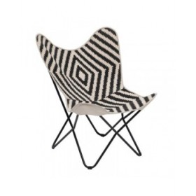Poltrona Bianco Nero 75 x 75 x 95 cm