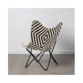 Poltrona Bianco Nero 75 x 75 x 95 cm