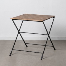 Tavolo aggiuntivo 70 x 70 x 76 cm Naturale Nero Legno Ferro