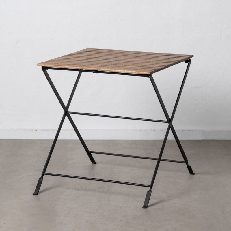 Tavolo aggiuntivo 70 x 70 x 76 cm Naturale Nero Legno Ferro