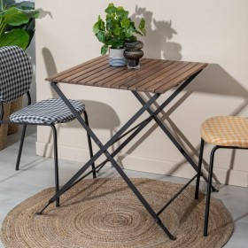 Tavolo aggiuntivo 70 x 70 x 76 cm Naturale Nero Legno Ferro