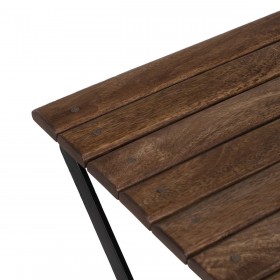 Tavolo aggiuntivo 70 x 70 x 76 cm Naturale Nero Legno Ferro