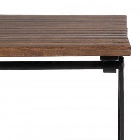 Tavolo aggiuntivo 70 x 70 x 76 cm Naturale Nero Legno Ferro
