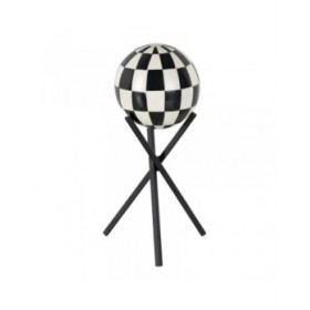 Statua Decorativa Bianco Nero Resina Ferro 15 x 15 x 25 cm