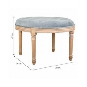 Panca Alexandra House Living Grigio Gomma Legno 70 x 47 x 70 cm