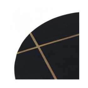 Tavolo aggiuntivo Nero Dorato 38 x 38 x 43 cm