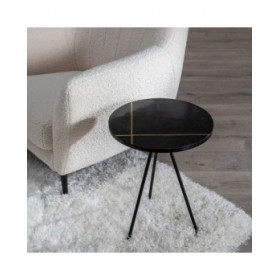 Tavolo aggiuntivo Nero Dorato 38 x 38 x 43 cm