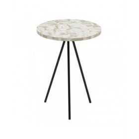 Tavolo aggiuntivo Nero Beige 38 x 38 x 50 cm