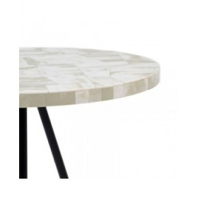 Tavolo aggiuntivo Nero Beige 38 x 38 x 50 cm