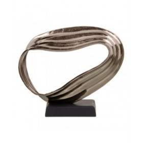 Statua Decorativa Nero Argentato Alluminio 36,8 x 15 x 32 cm