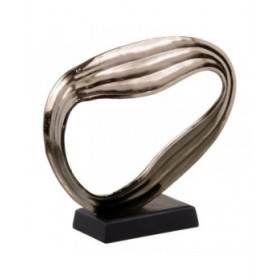 Statua Decorativa Nero Argentato Alluminio 36,8 x 15 x 32 cm