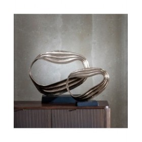 Statua Decorativa Nero Argentato Alluminio 36,8 x 15 x 32 cm