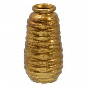 Vaso Ceramica Dorato 15 x 15 x 30 cm
