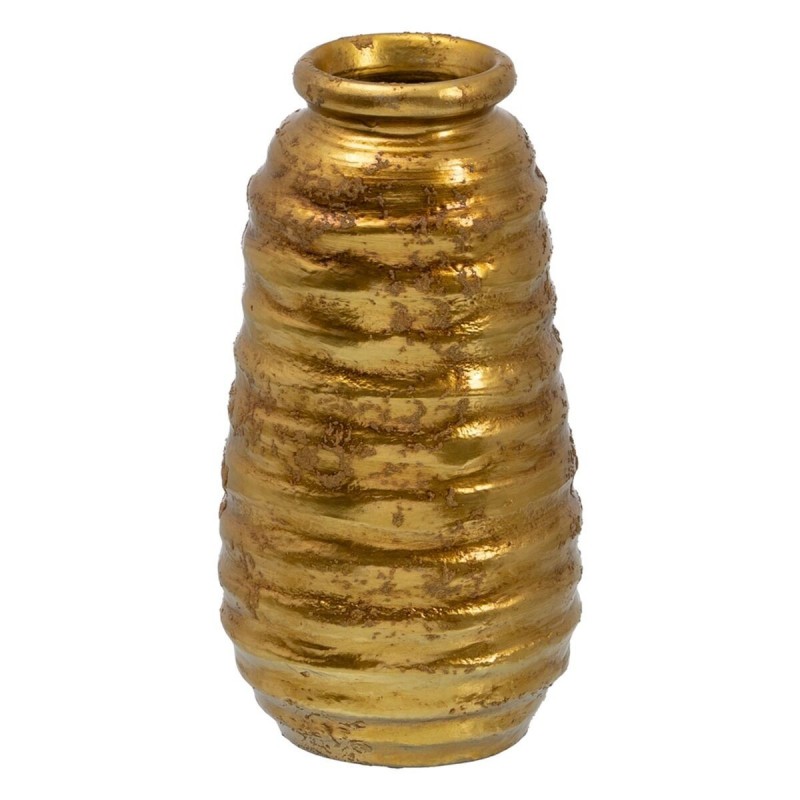 Vaso Ceramica Dorato 15 x 15 x 30 cm