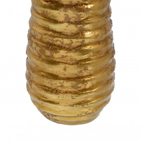 Vaso Ceramica Dorato 15 x 15 x 30 cm