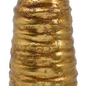 Vaso Ceramica Dorato 15 x 15 x 30 cm