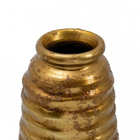 Vaso Ceramica Dorato 15 x 15 x 30 cm