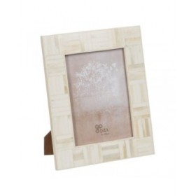 Cornice Portafoto Crema Resina 15 x 20 cm 22 x 1,5 x 27 cm
