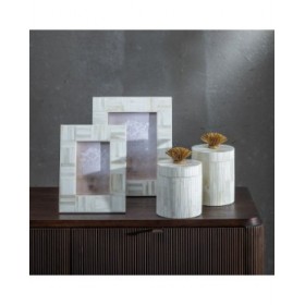 Cornice Portafoto Crema Resina 15 x 20 cm 22 x 1,5 x 27 cm