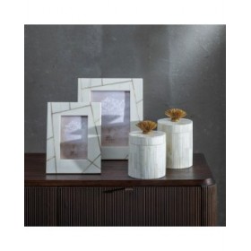 Cornice Portafoto Crema Dorato Resina Rame 10 x 15 cm 17 x 1,5 x 22 cm