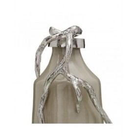 Borraccia Beige Argentato 15 x 11 x 37 cm Decorativa