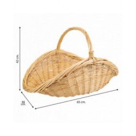 Cestino per legna Alexandra House Living vimini Legno di salice 46 x 42 x 65 cm