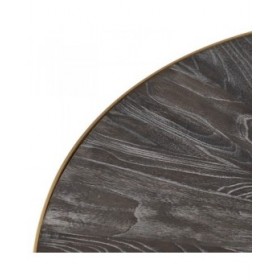 Tavolino da Caffè Dorato Marrone scuro 90 x 90 x 45 cm
