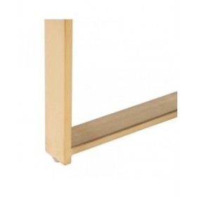 Tavolino da Caffè Dorato Marrone scuro 90 x 90 x 45 cm
