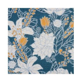 Cuscino Azzurro Fiori 60 x 10 x 40 cm