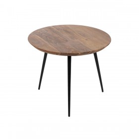 Set di 3 tavoli Legno Metallo Ferro Legno di acacia 50 x 50 x 45 cm