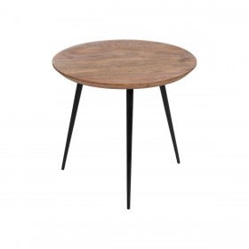 Set di 3 tavoli Legno Metallo Ferro Legno di acacia 50 x 50 x 45 cm