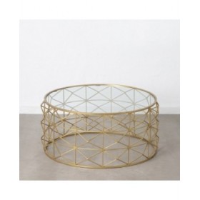Tavolino da Caffè Dorato 98 x 98 x 44 cm