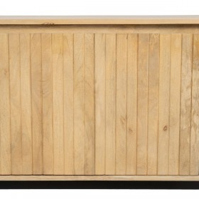Credenza MONTMARTRE Nero Naturale Legno Ferro legno e metallo Legno di mango 170 x 40 x 75 cm