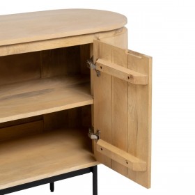 Credenza MONTMARTRE Nero Naturale Legno Ferro legno e metallo Legno di mango 170 x 40 x 75 cm