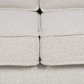Divano 163 x 87 x 90 cm Tessuto Sintetico Beige Metallo