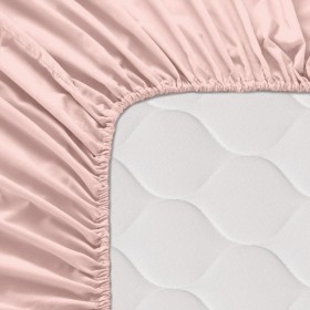 Lenzuolo con angoli HappyFriday BASIC Rosa chiaro 160 x 200 x 32 cm