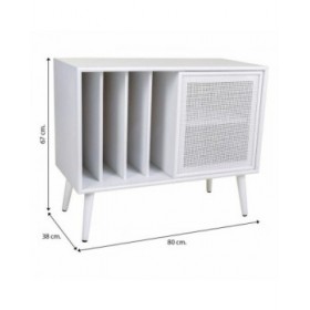 Mobile Aggiuntivo Alexandra House Living Bianco Legno MDF 38 x 67 x 80 cm