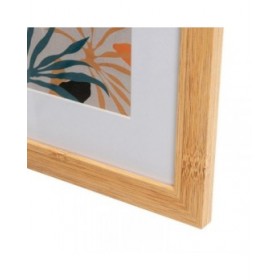 Cornice Portafoto Bianco Naturale Cristallo Legno MDF