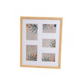 Cornice Portafoto Bianco Naturale Cristallo Legno MDF