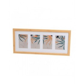 Cornice Portafoto Bianco Naturale Cristallo Legno MDF