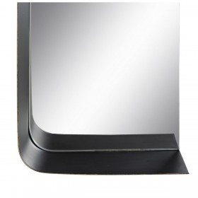 Specchio da parete 20 x 12 x 50 cm Nero Dorato Metallo