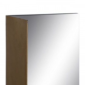 Specchio da parete 20 x 12 x 50 cm Nero Dorato Metallo