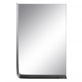 Specchio da parete 40 x 12 x 60 cm Nero Dorato Metallo
