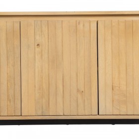 Credenza MONTMARTRE Nero Naturale Ferro Legno di mango 140 x 40 x 75 cm
