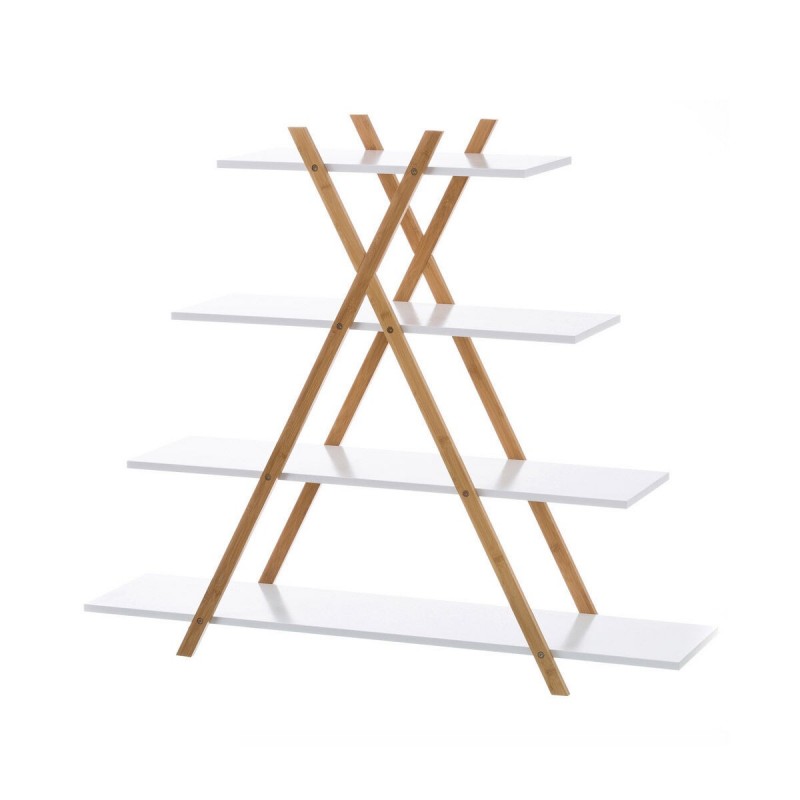 Scaffale da Bagno Bianco Naturale 125 x 30 x 103 cm