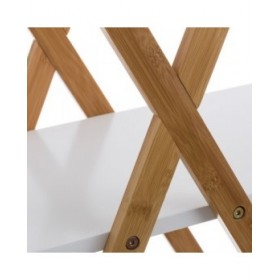 Scaffale da Bagno Bianco Naturale 125 x 30 x 103 cm