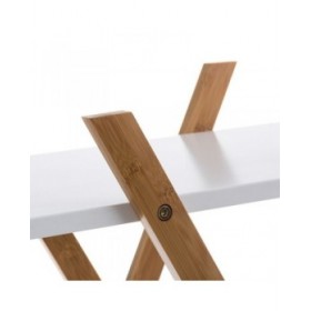 Scaffale da Bagno Bianco Naturale 125 x 30 x 103 cm
