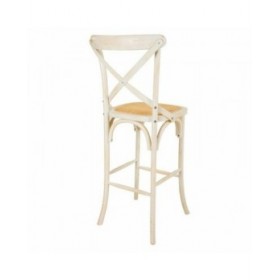 Sgabello Alexandra House Living Bianco Rattan 53 x 116 x 45 cm
