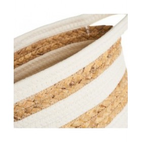 Set di Cesti Bianco Naturale Cotone Giacinto d'acqua (3 Unità)