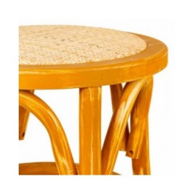Sgabello Alexandra House Living Marrone Legno Rattan 40 x 45 x 40 cm